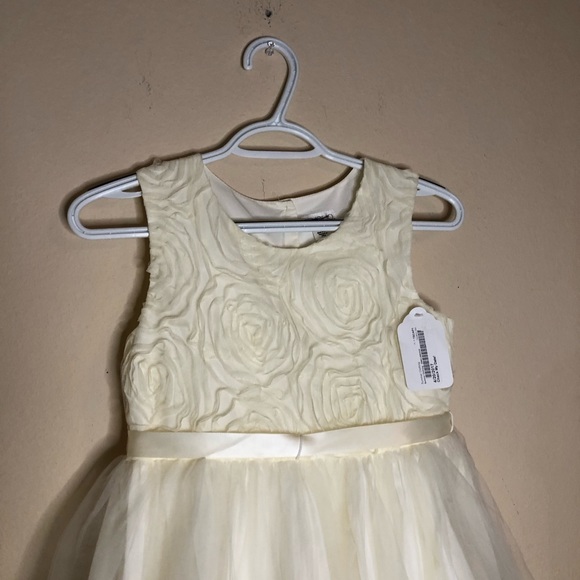 🎉🎉Host Pick!🎉🎉Flower Girl Tevolio Ivory Roses Tulle Dress - Picture 3 of 16